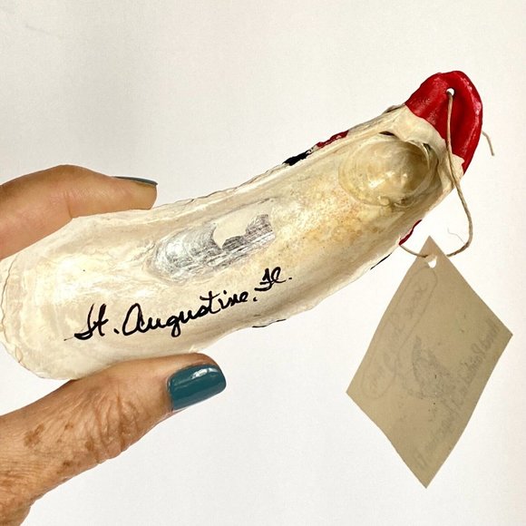 Oyster Shell Lighthouse Hand Painted Ornament Josie Shells by Ruth Florida NWT - Picture 3 of 5